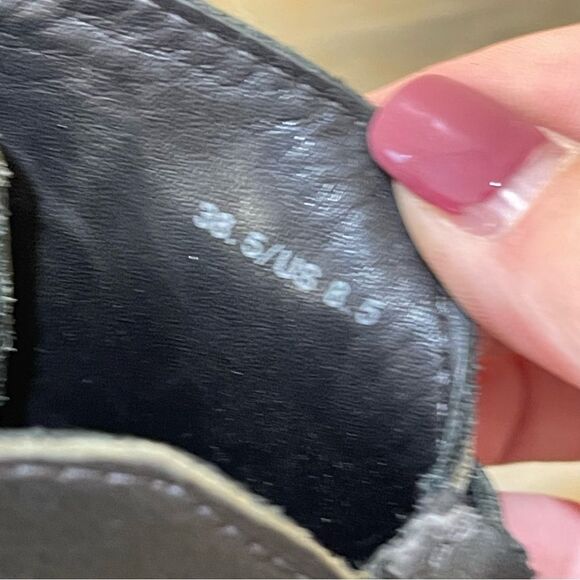 Rag & Bone Harrow Chunky Heel Ankle Booties Black Leather Straps Womens 8.5 - Picture 10 of 10